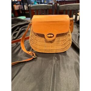 J. McLaughlin wicker handbag